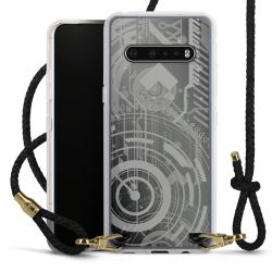 Carry Case Transparent Leather black/gold