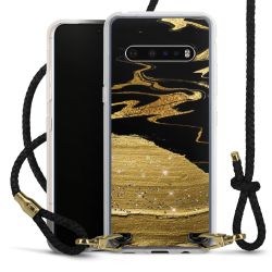 Carry Case Transparent Leather black/gold