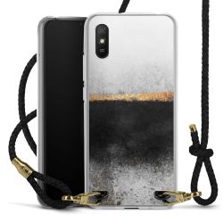 New Carry Case Transparent Leder schwarz/gold