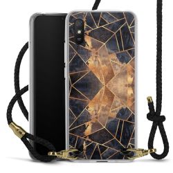 Carry Case Transparent Leather black/gold