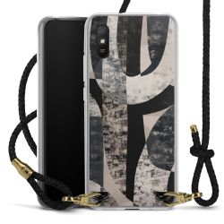 New Carry Case Transparent Leder schwarz/gold