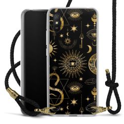 Carry Case Transparent Leather black/gold