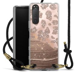 Carry Case Transparent Leather black/gold