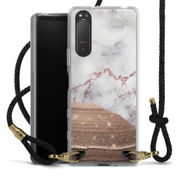 Carry Case Transparent Leather black/gold