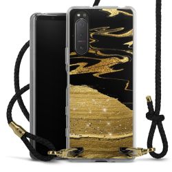 Carry Case Transparent Leather black/gold