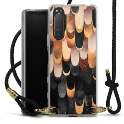 Carry Case Transparent Leather black/gold