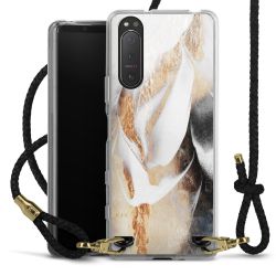 Carry Case Transparent Leather black/gold