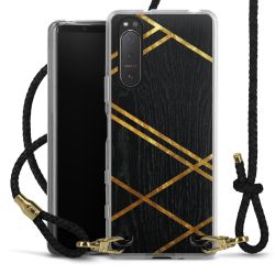 Carry Case Transparent Leather black/gold