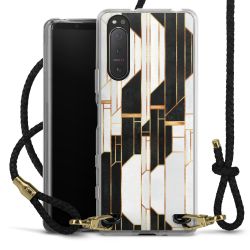 Carry Case Transparent Leather black/gold