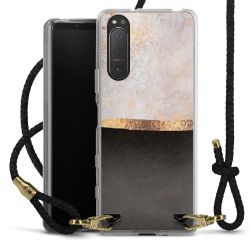 Carry Case Transparent Leather black/gold