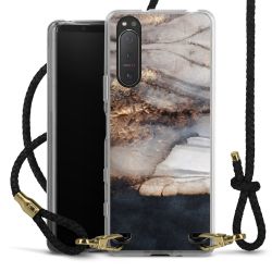 Carry Case Transparent Leather black/gold