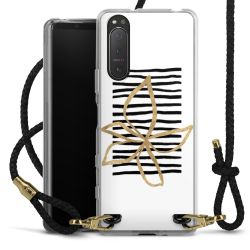 Carry Case Transparent Leather black/gold