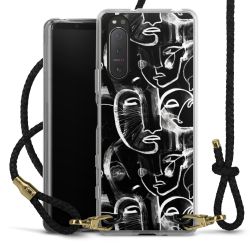 Carry Case Transparent Leather black/gold