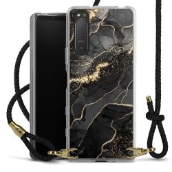 Carry Case Transparent Leather black/gold