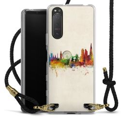 Carry Case Transparent Leather black/gold