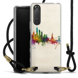 Carry Case Transparent Leather black/gold