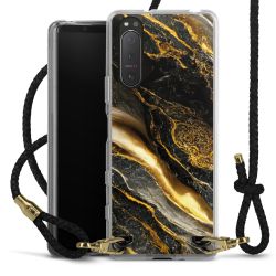 Carry Case Transparent Leather black/gold