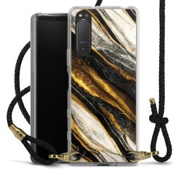 Carry Case Transparent Leather black/gold