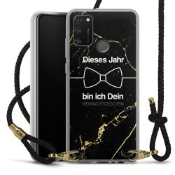 Carry Case Transparent Leder schwarz/gold