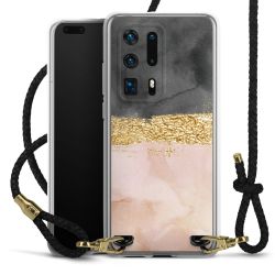 New Carry Case Transparent Leder schwarz/gold