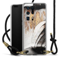 New Carry Case Transparent Leder schwarz/gold