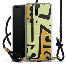 New Carry Case Transparent Leder schwarz/gold