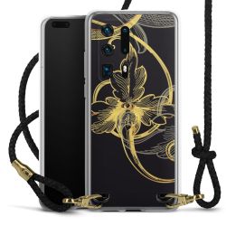 Carry Case Transparent Leather black/gold