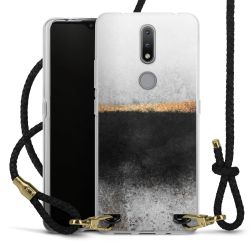 New Carry Case Transparent Leder schwarz/gold