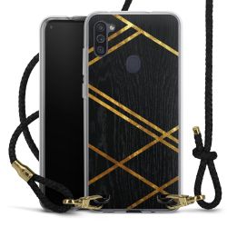 New Carry Case Transparent Leder schwarz/gold