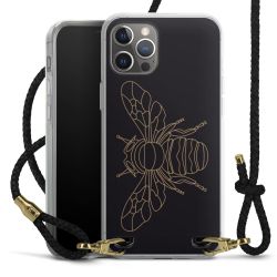 Carry Case Transparent Leather black/gold