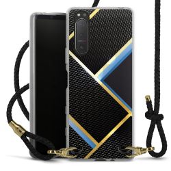 Carry Case Transparent Leather black/gold