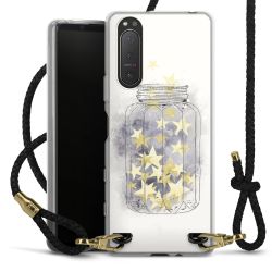 Carry Case Transparent Leather black/gold