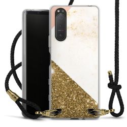 Carry Case Transparent Leather black/gold