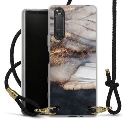 Carry Case Transparent Leather black/gold