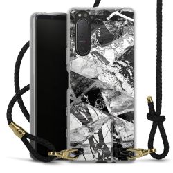 Carry Case Transparent Leather black/gold