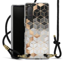 Carry Case Transparent Leather black/gold