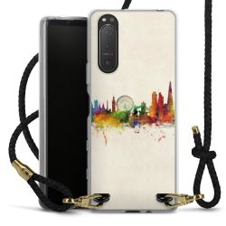 Carry Case Transparent Leather black/gold