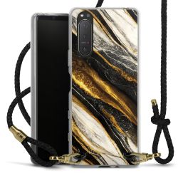 Carry Case Transparent Leather black/gold