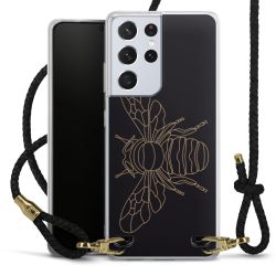 Carry Case Transparent Leather black/gold