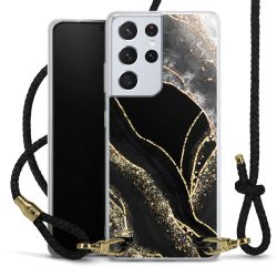 Carry Case Transparent Leather black/gold