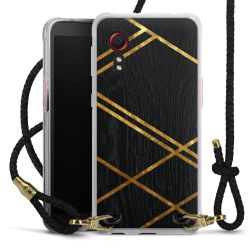 Carry Case Transparent Leather black/gold