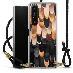 Carry Case Transparent Leather black/gold