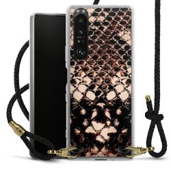 Carry Case Transparent Leather black/gold