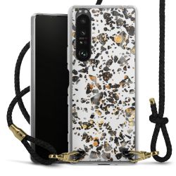 Carry Case Transparent Leather black/gold