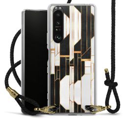 Carry Case Transparent Leather black/gold