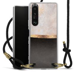 Carry Case Transparent Leather black/gold