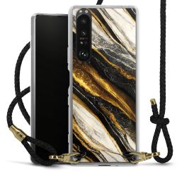 Carry Case Transparent Leather black/gold