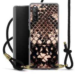 Carry Case Transparent Leather black/gold