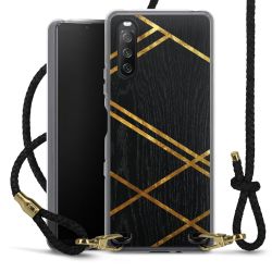 Carry Case Transparent Leather black/gold