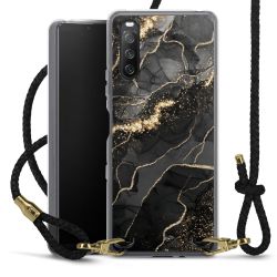 Carry Case Transparent Leather black/gold